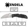 imageSpyderco Endela Wharncliffe Lightweight Knife with VG10 Stainless Steel and FRN Handle  PlainEdge  C243FPWCBKPlainEdge