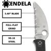 imageSpyderco Endela Wharncliffe Lightweight Knife with VG10 Stainless Steel and FRN Handle  PlainEdge  C243FPWCBKSpyderEdge