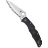 imageSpyderco Endura 4 Folding Pocket Knife with 38quot VG10 Steel Blade and FRN Handle  EDC Knife for Men and Women Perfect for Hunting Tactical Camping Survival Hiking  CombinationEdge  C10PSFGBlack Handle  Stainless Steel Blade
