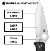 imageSpyderco Endura 4 Folding Pocket Knife with 38quot VG10 Steel Blade and FRN Handle  EDC Knife for Men and Women Perfect for Hunting Tactical Camping Survival Hiking  CombinationEdge  C10PSFGBlack Handle  Stainless Steel Blade