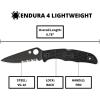 imageSpyderco Endura 4 Folding Pocket Knife with 38quot VG10 Steel Blade and FRN Handle  EDC Knife for Men and Women Perfect for Hunting Tactical Camping Survival Hiking  CombinationEdge  C10PSFGBlack Handle  Black Steel Blade
