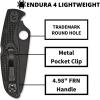imageSpyderco Endura 4 Folding Pocket Knife with 38quot VG10 Steel Blade and FRN Handle  EDC Knife for Men and Women Perfect for Hunting Tactical Camping Survival Hiking  CombinationEdge  C10PSFGBlack Handle  Black Steel Blade