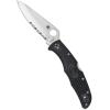 imageSpyderco Endura 4 Folding Pocket Knife with 38quot VG10 Steel Blade and FRN Handle  EDC Knife for Men and Women Perfect for Hunting Tactical Camping Survival Hiking  CombinationEdge  C10PSFGBlack Handle  Stainless Steel Blade