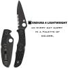 imageSpyderco Endura 4 Folding Pocket Knife with 38quot VG10 Steel Blade and FRN Handle  EDC Knife for Men and Women Perfect for Hunting Tactical Camping Survival Hiking  CombinationEdge  C10PSFGBlack Handle  Black Steel Blade