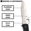 imageSpyderco Endura 4 Folding Pocket Knife with 38quot VG10 Steel Blade and FRN Handle  EDC Knife for Men and Women Perfect for Hunting Tactical Camping Survival Hiking  CombinationEdge  C10PSFGBlack Handle  Emerson Opener