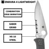 imageSpyderco Endura 4 Folding Pocket Knife with 38quot VG10 Steel Blade and FRN Handle  EDC Knife for Men and Women Perfect for Hunting Tactical Camping Survival Hiking  CombinationEdge  C10PSFGFoliage Green Handle  Stainless Steel Blade
