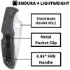 imageSpyderco Endura 4 Folding Pocket Knife with 38quot VG10 Steel Blade and FRN Handle  EDC Knife for Men and Women Perfect for Hunting Tactical Camping Survival Hiking  CombinationEdge  C10PSFGFoliage Green Handle  Stainless Steel Blade