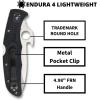 imageSpyderco Endura 4 Folding Pocket Knife with 38quot VG10 Steel Blade and FRN Handle  EDC Knife for Men and Women Perfect for Hunting Tactical Camping Survival Hiking  CombinationEdge  C10PSFGBlack Handle  Emerson Opener