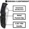 imageSpyderco Endura 4 Folding Pocket Knife with 38quot VG10 Steel Blade and FRN Handle  EDC Knife for Men and Women Perfect for Hunting Tactical Camping Survival Hiking  CombinationEdge  C10PSFGBlack Handle  Stainless Steel Blade