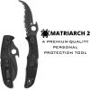 imageSpyderco Matriarch 2 Lightweight Knife with Emerson Opener and 357quot VG10 Steel Reverse S Blade  SpyderEdge  C12SBK2WEmerson Opener  Black Blade