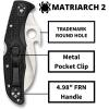 imageSpyderco Matriarch 2 Lightweight Knife with Emerson Opener and 357quot VG10 Steel Reverse S Blade  SpyderEdge  C12SBK2WEmerson Opener  Steel Blade