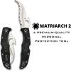 imageSpyderco Matriarch 2 Lightweight Knife with Emerson Opener and 357quot VG10 Steel Reverse S Blade  SpyderEdge  C12SBK2WEmerson Opener  Steel Blade