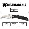 imageSpyderco Matriarch 2 Lightweight Knife with Emerson Opener and 357quot VG10 Steel Reverse S Blade  SpyderEdge  C12SBK2WEmerson Opener  Steel Blade