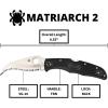 imageSpyderco Matriarch 2 Lightweight Knife with Emerson Opener and 357quot VG10 Steel Reverse S Blade  SpyderEdge  C12SBK2WStandard