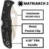 imageSpyderco Matriarch 2 Lightweight Knife with Emerson Opener and 357quot VG10 Steel Reverse S Blade  SpyderEdge  C12SBK2WStandard
