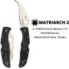 imageSpyderco Matriarch 2 Lightweight Knife with Emerson Opener and 357quot VG10 Steel Reverse S Blade  SpyderEdge  C12SBK2WStandard
