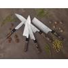 imageSpyderco Murray Carter Premium Kitchen Knives  Highly Refined Signature Japanese Knives for Culinary ProfessionalsItamae  Burl G10