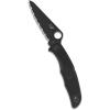 imageSpyderco Pacific Salt 2 Lightweight Knife with 378quot Corrosion Resistant H1 Steel Blade and Black NonSlip FRN HandleBlack Handle  Black Steel Blade