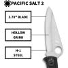 imageSpyderco Pacific Salt 2 Lightweight Knife with 378quot Corrosion Resistant H1 Steel Blade and Black NonSlip FRN HandleBlack Handle  Stainless Steel Blade