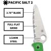 imageSpyderco Pacific Salt 2 Lightweight Knife with 378quot Corrosion Resistant H1 Steel Blade and Black NonSlip FRN HandleGreen  Stainless Steel Blade