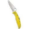 imageSpyderco Pacific Salt 2 Lightweight Knife with 378quot Corrosion Resistant H1 Steel Blade and Black NonSlip FRN HandleYellow Handle  Stainless Steel Blade