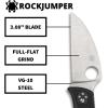 imageSpyderco RockJumper Lightweight Knife with 308quot VG10 Steel Wharncliffe Blade and Black FRN Handle  SpyderEdge  C254SBKPlainEdge