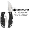 imageSpyderco RockJumper Lightweight Knife with 308quot VG10 Steel Wharncliffe Blade and Black FRN Handle  SpyderEdge  C254SBKPlainEdge