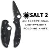 imageSpyderco Salt 2 Wharncliffe Knife with 29quot H1 UltraCorrosion Resistant Steel Blade and Lightweight Yellow FRN Handle  SpyderEdge  C88SWCYL2Black