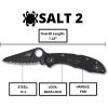imageSpyderco Salt 2 Wharncliffe Knife with 29quot H1 UltraCorrosion Resistant Steel Blade and Lightweight Yellow FRN Handle  SpyderEdge  C88SWCYL2Black