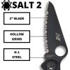 imageSpyderco Salt 2 Wharncliffe Knife with 29quot H1 UltraCorrosion Resistant Steel Blade and Lightweight Yellow FRN Handle  SpyderEdge  C88SWCYL2Black