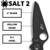 imageSpyderco Salt 2 Wharncliffe Knife with 29quot H1 UltraCorrosion Resistant Steel Blade and Lightweight Yellow FRN Handle  SpyderEdge  C88SWCYL2Black