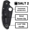 imageSpyderco Salt 2 Wharncliffe Knife with 29quot H1 UltraCorrosion Resistant Steel Blade and Lightweight Yellow FRN Handle  SpyderEdge  C88SWCYL2Black