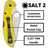 imageSpyderco Salt 2 Wharncliffe Knife with 29quot H1 UltraCorrosion Resistant Steel Blade and Lightweight Yellow FRN Handle  SpyderEdge  C88SWCYL2Yellow