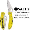 imageSpyderco Salt 2 Wharncliffe Knife with 29quot H1 UltraCorrosion Resistant Steel Blade and Lightweight Yellow FRN Handle  SpyderEdge  C88SWCYL2Yellow