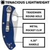 imageSpyderco Tenacious Lightweight Folding Utility Pocket Knife with 339quot CPM S35VN Steel Blade and Blue nylon Handle  Everyday Carry  CombinationEdge  C122PSBL