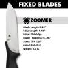 imageSpyderco Zoomer Fixed Blade Knife with 520quot CPM 20CV Stainless Steel Blade and Premium Handcrafted Leather Sheath  PlainEdge  FB42GP