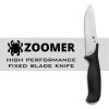 imageSpyderco Zoomer Fixed Blade Knife with 520quot CPM 20CV Stainless Steel Blade and Premium Handcrafted Leather Sheath  PlainEdge  FB42GP