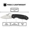 imageSpyderco para 3 Lightweight Signature Folding Utility Pocket Knife with 292quot Stainless Steel Blade and FRN Handle  Everyday Carry  PlainEdge  C223PBK