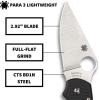 imageSpyderco para 3 Lightweight Signature Folding Utility Pocket Knife with 292quot Stainless Steel Blade and FRN Handle  Everyday Carry  PlainEdge  C223PBK