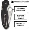 imageSpyderco para 3 Lightweight Signature Folding Utility Pocket Knife with 292quot Stainless Steel Blade and FRN Handle  Everyday Carry  PlainEdge  C223PBK