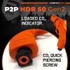 imageUmarex T4E P2P HDR 50 GEN 2 Self ampamp Home Defense Less Lethal 50 Cal Paintball Pistol Orange Limited Edition with 5X Mag 50 Cal 5x12 g CO2 Tanks and Pack of 100x 50 Cal Black Rubber Balls Bundle