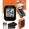 imageWearable4U  Bushnell Phantom 3 Slope GPS Golf Green with Slope Technology Touchscreen Magnetic Cart Mount with Towel BundleOrange Lens Cloth