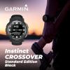 imageWearable4U  Garmin Instinct Crossover Solar Rugged Hybrid Smartwatch Analog Hands and Digital Display 127 in Tidal Blue with EBank BundleBlack