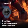 imageWearable4U  Garmin Instinct Crossover Solar Rugged Hybrid Smartwatch Analog Hands and Digital Display 127 in Tidal Blue with EBank BundleTidal Blue