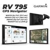 imageWearable4U  Garmin RV 795 GPS Navigator Large EasytoRead 7 Custom RV Routing HighResolution Birdseye Satellite Imagery with Power Pack Bundle7in