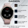 imageWearable4U  Garmin Venu 3S GPS Smartwatch AMOLED Display 41 mm Watch Advanced Health and Fitness Features Up to 10 Days of Battery Wheelchair Mode Sleep Coach Dust Rose with Power BankSoft GoldDust Rose