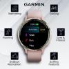 imageWearable4U  Garmin Venu 3S GPS Smartwatch AMOLED Display 41 mm Watch Advanced Health and Fitness Features Up to 10 Days of Battery Wheelchair Mode Sleep Coach Dust Rose with Power BankSoft GoldDust Rose