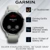 imageWearable4U  Garmin Venu 3S GPS Smartwatch AMOLED Display 41 mm Watch Advanced Health and Fitness Features Up to 10 Days of Battery Wheelchair Mode Sleep Coach Dust Rose with Power BankSilverSage Gray