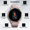 imageWearable4U  Garmin Venu 3S GPS Smartwatch AMOLED Display 41 mm Watch Advanced Health and Fitness Features Up to 10 Days of Battery Wheelchair Mode Sleep Coach Dust Rose with Power BankSoft GoldDust Rose