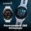 imageWearable4U Garmin Forerunner 265 Music GPS Running 46 mm Smartwatch Whitestone with AMOLED 13 in Touchscreen Display Black Earbuds Bundle